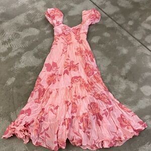 Free People Pink Smocked Dress